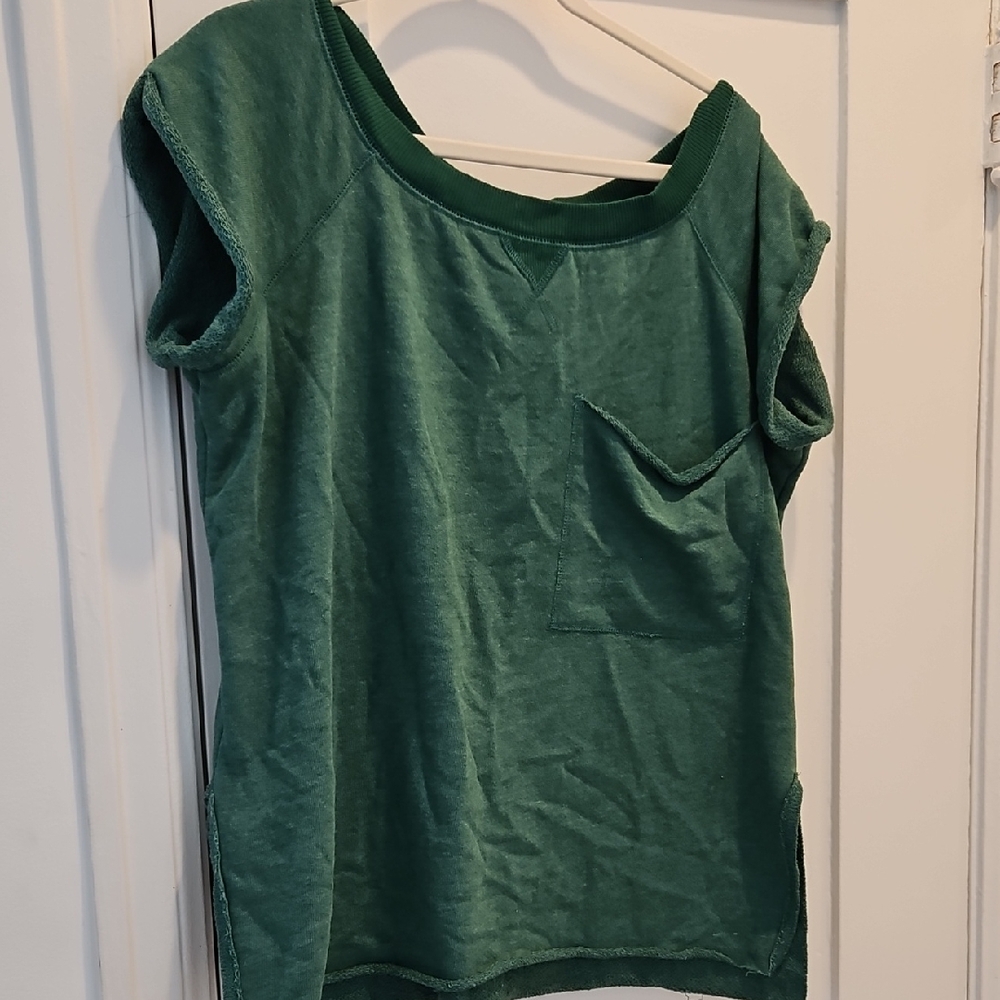 FP Movement by Free People Forest Green Short Sleeve Top